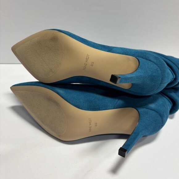 Nine West Women’s Slouch 2, Blue Mid Calf Boots, Size 8 M - Picture 6 of 7